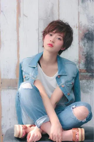 ショート カラー パーマ 髪質改善縮毛矯正✨ ナリタユウヤのヘアスタイル