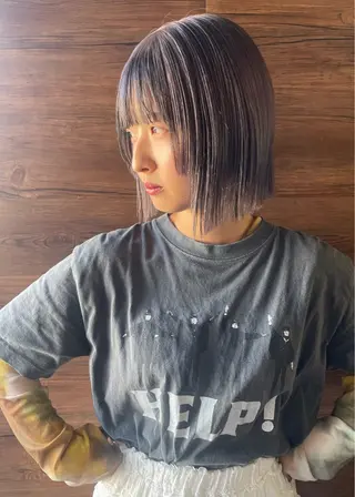 ミディアム カラー ZOA classic hair所属・東 みのりのヘアスタイル