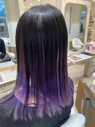 セミロング カラー 吉川 うららのヘアスタイル