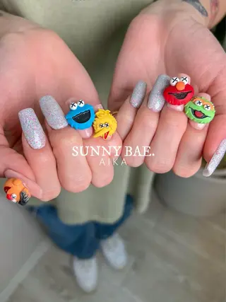 ロング ネイル SUNNY BAE.所属・Made By AIKAのネイルデザイン