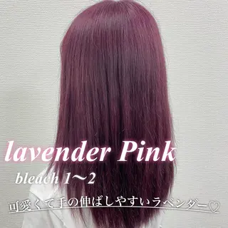 セミロング カラー ガーリー♡女の子っぽ ヘア♡ピンクカラー♡のヘアスタイル