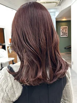 セミロング カラー レイヤーボブ/ 艶カラー/サナ🌼のヘアスタイル