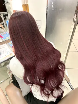 ロング カラー 羽エクステ/シール エクステ/横浜駅5分のヘアスタイル