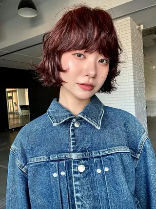 ショート カラー SALOWIN(サロウィン)広島並木通り所属・【ショート／ウルフ／ パーマ】kotaroのヘアスタイル