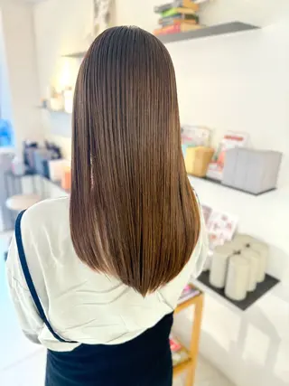 ロング カラー 安永 涼のヘアスタイル