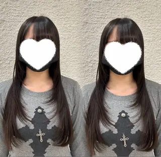 ロング ベージュ／スパ／ レイヤー／ゆいなのヘアスタイル