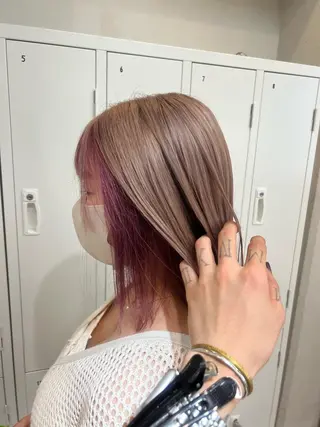 ミディアム カラー collet矢島/ ブリーチ指名No.1のヘアスタイル