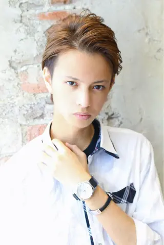 ショート カラー パーマ メンズ Soleria /ソレリア所属・Soleria 田中慎一のヘアスタイル