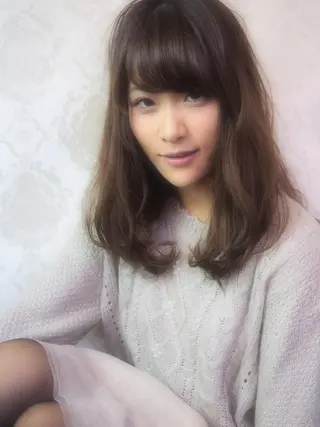 セミロング ほさか しんごのヘアスタイル