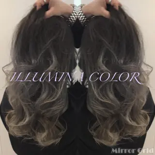 セミロング カラー due hair 京都駅前店 MILBON オージュア認定サロン【デューヘアー】所属・ハイトーンブリーチ 土坂 由志【京都】のヘアスタイル