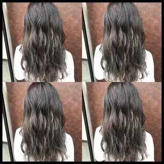 セミロング カラー 似合わせ/ブリーチ カラー.岡田友仁のヘアスタイル