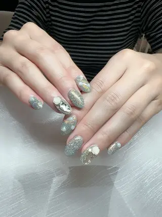 ネイル Kaka_ パラジェル、長さだしのネイルデザイン