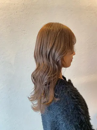 セミロング カラー 希優🌺ソムリエ /ブリーチ/カットのヘアスタイル