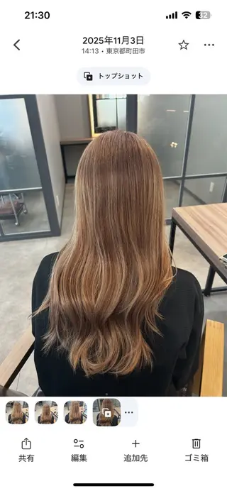 ロング カラー ハイトーン/赤みなし 透明感/ririkaのヘアスタイル