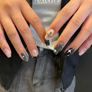 ネイル 🫧飛山琉桜/二条 ネイルアート/束感のマツエク・マツパデザイン