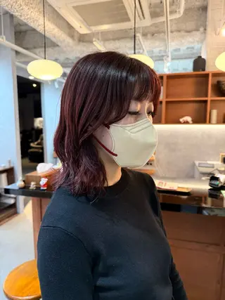 ミディアム カラー ai カットモデル募集中のヘアスタイル