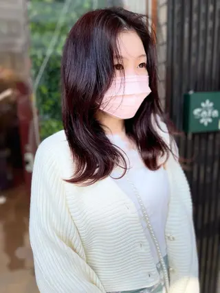 セミロング 🇰🇷韓国ヘア 🇰🇷ナミユウのヘアスタイル