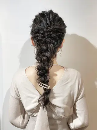ロング ヘアアレンジ ヘアアレンジ にいた　かづしげのヘアスタイル