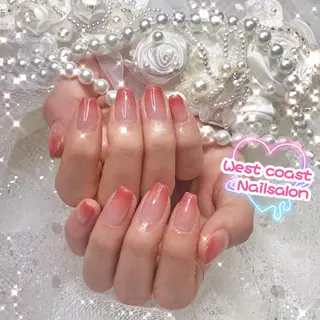 ネイル リボン、ガーリー パーツ放題専門店のネイルデザイン