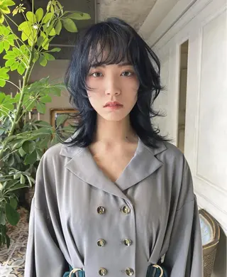 ミディアム 梅原 大和のヘアスタイル