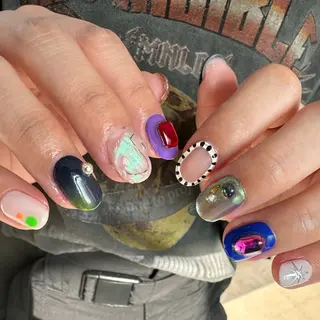 ショート m kaori𓃟のネイルデザイン