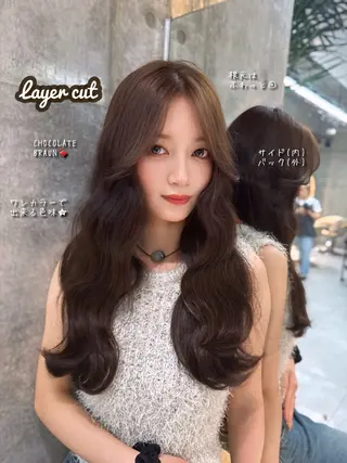 ロング カラー ゆーだい🇰🇷韓国 🇰🇷×髪質改善のヘアスタイル