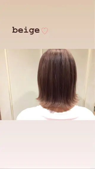 ミディアム カラー ヘアアレンジ la fith所属・rico_by ヘアとアイブロウのヘアスタイル