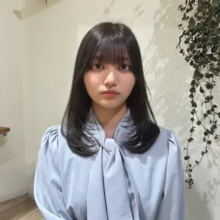 セミロング 暖色カラー/ネイル ナナコ💌のヘアスタイル