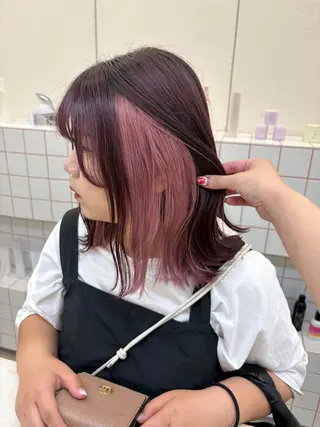 ミディアム カラー NIKO/名古屋/ 伏見/花屋併設のヘアスタイル