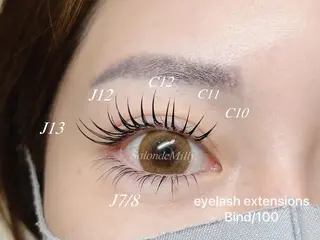 マツエク・マツパ Salon de milly 本町のマツエク・マツパデザイン