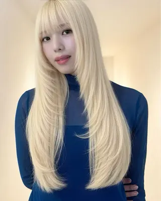 ロング カラー はな　ブリーチ ハイトーン/ 渋谷のヘアスタイル