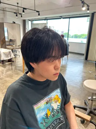 ショート become men's hair 名駅店所属・名駅/フェザーパーマ 韓国ヘア/森岡のヘアスタイル