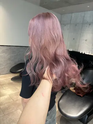 ミディアム rina／ベージュ ワンホン/韓国ヘアのヘアスタイル