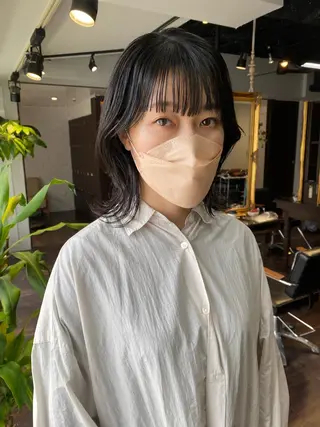 ミディアム カラー ヘアアレンジ 韓国ヘア×髪質 改善🇰🇷シオリのヘアスタイル