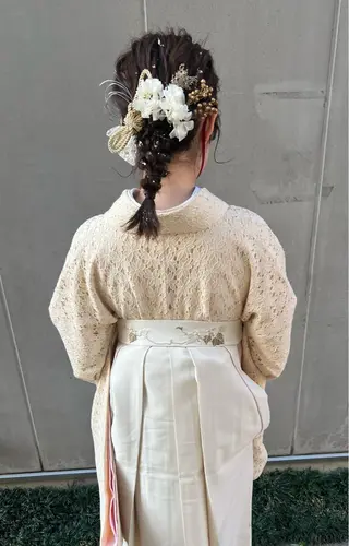 セミロング ヘアアレンジ 石原 姫菜のヘアスタイル