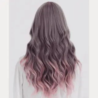 ミディアム セミロング ロング カラー ケア剤オタク×海外 ヘア長谷川裕起のヘアスタイル