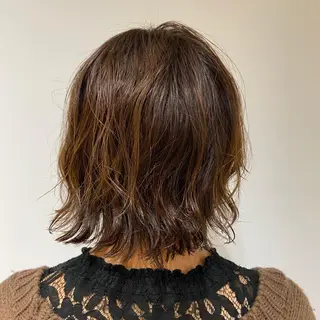 ミディアム パーマ 🌷レイヤーカット/ フルキシオリ🌷のヘアスタイル