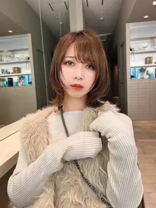 セミロング 🌷透明感カラー🌷 内田零菜のヘアスタイル