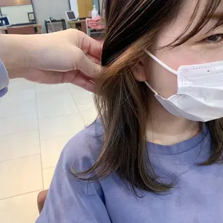 セミロング カラー 🌱小顔ヘア/ボブ ミディアム/双葉🌱のヘアスタイル