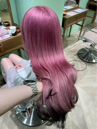 ロング カラー 横浜/デザインカラー 個性派ヘアメ/まこのヘアスタイル