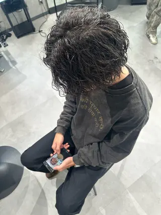 ショート パーマ ヘアアレンジ メンズ NEXT NEO所属・メンズヘア静岡 ✂︎Ryuheiのヘアスタイル