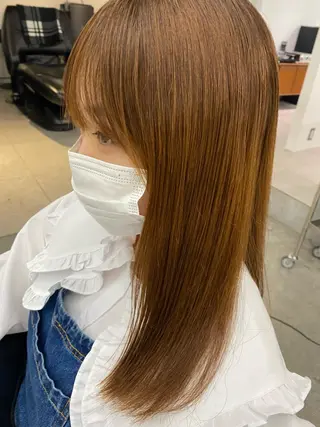 ロング 顔周りカット/透明感 カラー/rioのヘアスタイル
