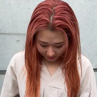 セミロング カラー ✨原宿ハイトーン ブリーチ職人菊池のヘアスタイル