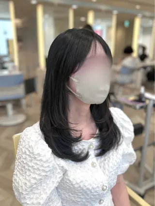 セミロング 韓国ヘア 🇰🇷 RUKA 🩵🤍のヘアスタイル