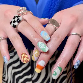 ネイル AOI✩⡱ y2kネイルのネイルデザイン