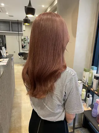 ミディアム カラー 博多/ブリーチ/レイ ヤーカット/莉子のヘアスタイル