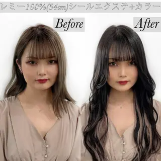 ロング カラー ヘアアレンジ LuciA/エクステ カラーのヘアスタイル