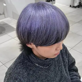 カラー メンズ ハイトーン×推し カラー💫Miyuのヘアスタイル