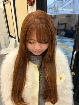 ロング カラー ヘアアレンジ hair terrace M所属・郡山/透明感カラー /馬場アンドレアのヘアスタイル