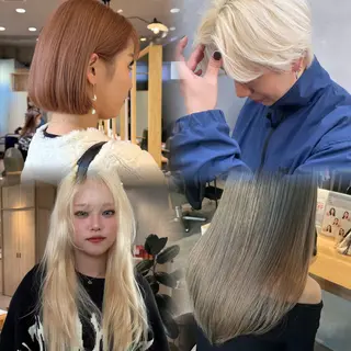 ミディアム カラー ダン/メンズ/ 顔周り×透明感カラーのヘアスタイル